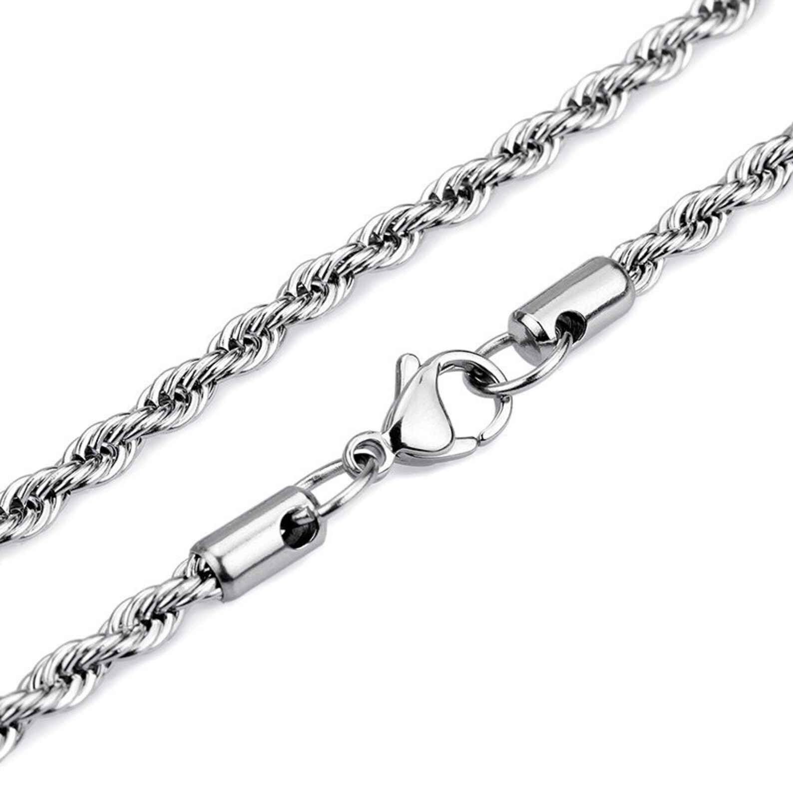 Moissanite Rope Chain Necklace S925 Silver – Icey Gang Jewelry
