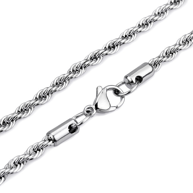 10pcs Silver Stainless Steel Rope Chain Necklace 2mm/3mm/4mm Etsy
