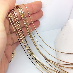 10/50 Yards 8 Facets Flat Square Snake Chain Raw Brass 1.2mm Jewelry Findings Craft