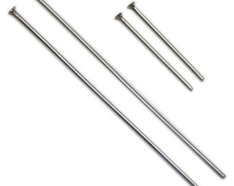 1000 PCS Stainless Steel Flat Head Pins 20,25,30,35,40,50mm<0.6,0.7,0.8,1.0mm Thick> Headpins