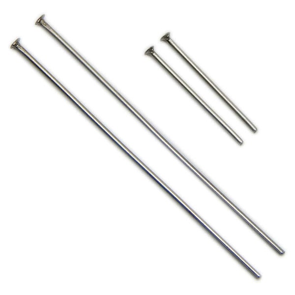 1000 PCS Stainless Steel Flat Head Pins 20,25,30,35,40,50mm<0.6,0.7,0.8,1.0mm Thick> Headpins