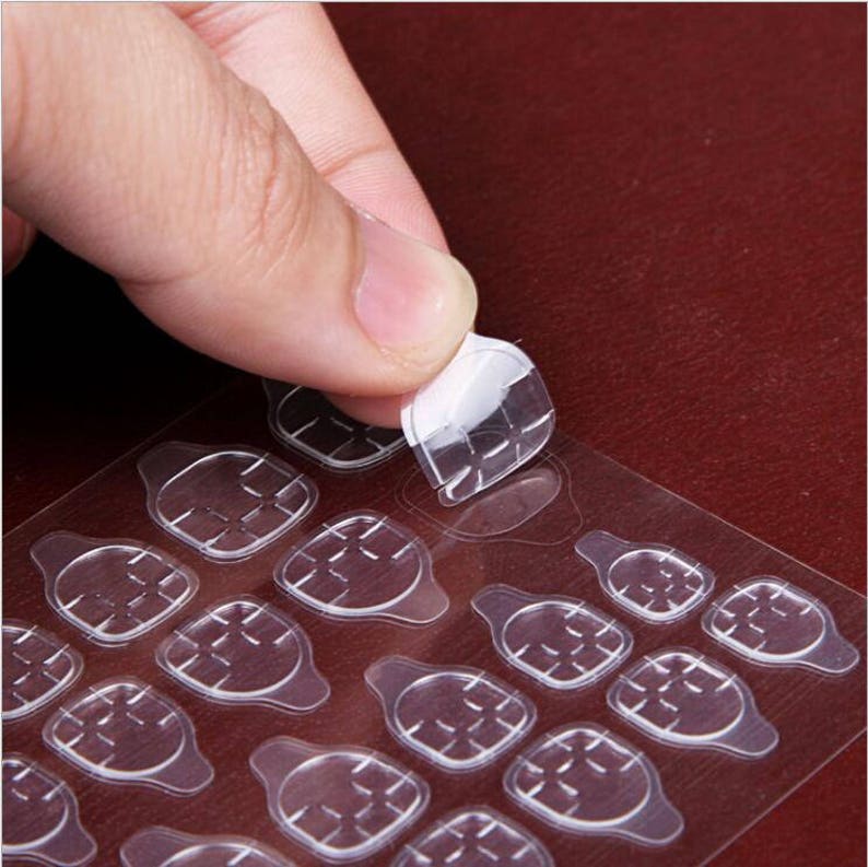 THICK 5 sheets Clear Adhesive Nail Tabs for Press on Nail Etsy