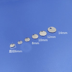 Custom Jewelry Tags Engraved Jewelry Tags Stainless Steel Disc Logo Disc Personalized Disc Charm DC02 0.71 inch 18 MM