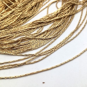 5/20meters 0.6/0.7/1.0/1.2mm wide Anti-Tarnish Real Gold Plated Over Stainless Steel Round Cobra Chain Findings