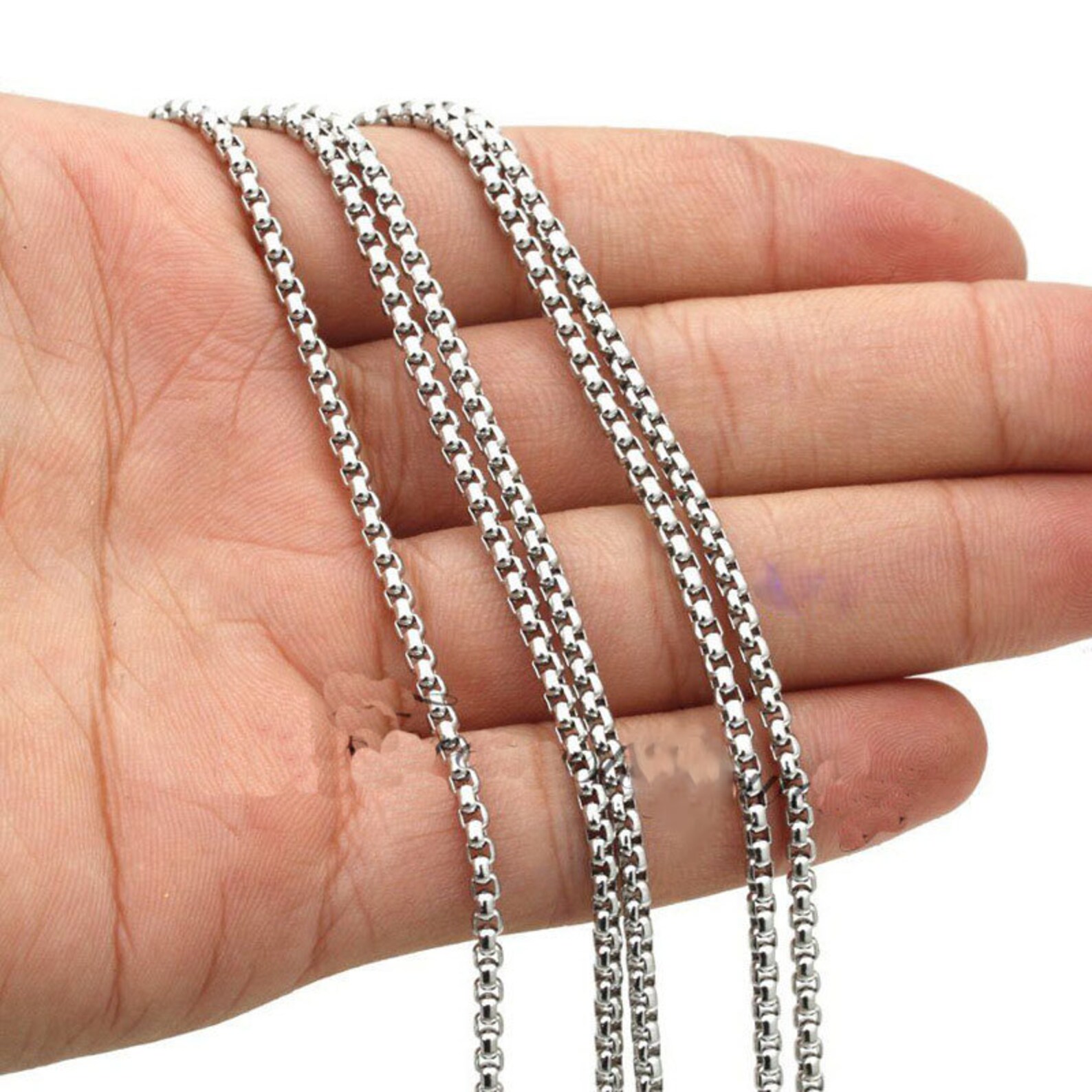 5 Meters Stainless Steel Square Rolo Link Chain 2.0mm 3.0mm Etsy Canada