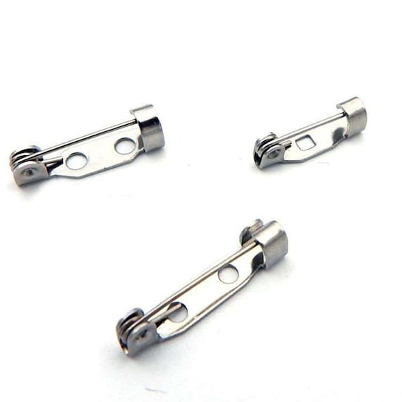 100/500Pcs Stainless Steel Pin Backs 14/20/25/30/32mm Brooch Etsy