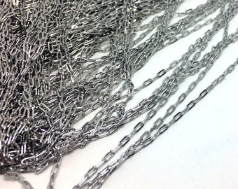 10pcs 20"-32" Stainless Steel Long Cable Chain Oval Link Soldered Drawn Chain 1.7x3.8mm