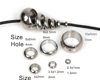100pcs in acciaio inossidabile piatto Rondelle distanziatore disco anello dimensione si sceglie