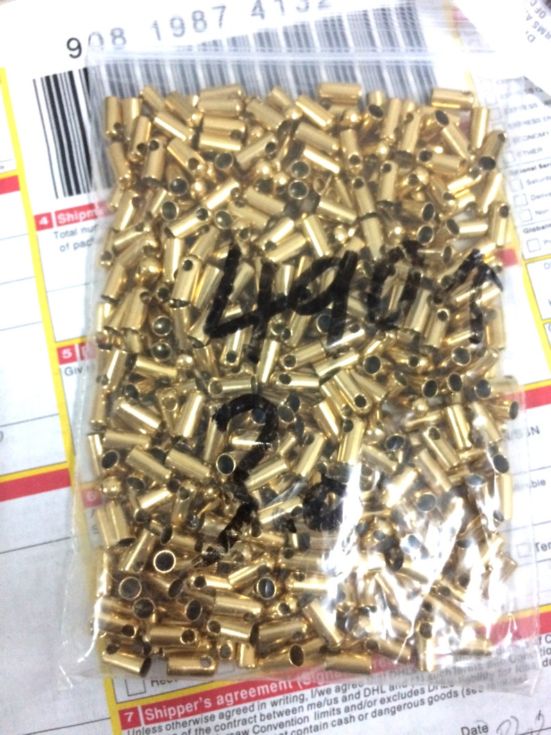 100pcs 18K Gold plated Crimp Cord Ends Tip Stainless Steel Terminators Caps 3.0mm inner image 1