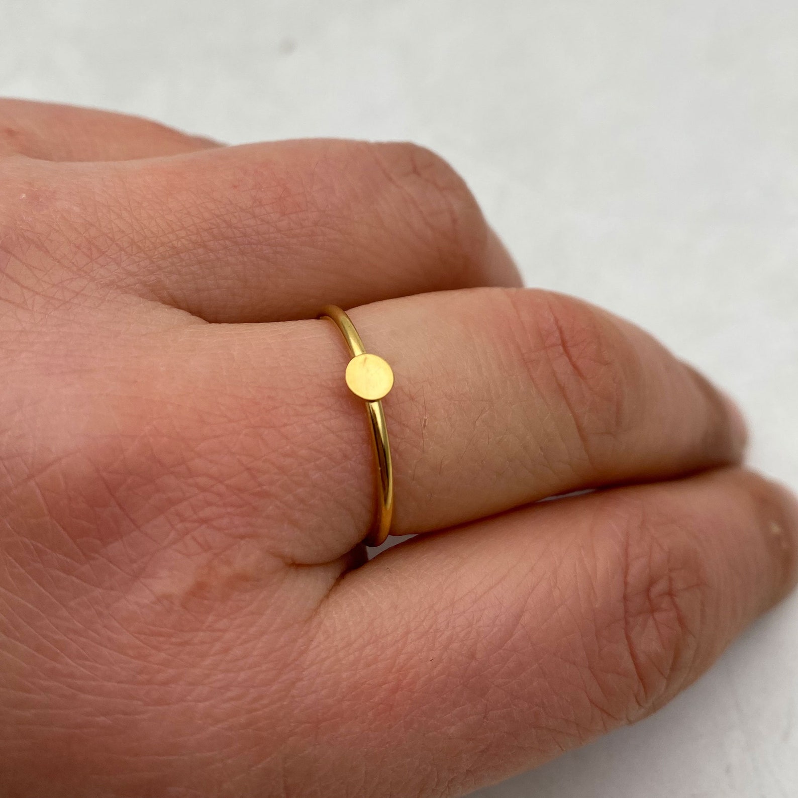 10/50pcs 18K Real Gold Plated Stainless Steel Ring Free Size Etsy