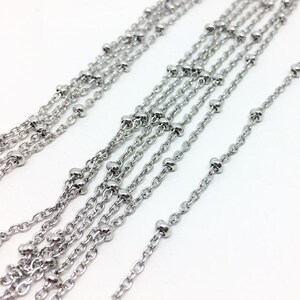 10/50Meters 3 Taille Stainless Steel Perlée Chaîne de câble ovale Soued Link Bijoux Résultats