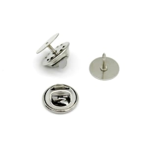 100pcs Stainless Steel  Tie Tacks Blank Pins with Clutch Back  Lapel / Scatter Pin  Flat Head Back