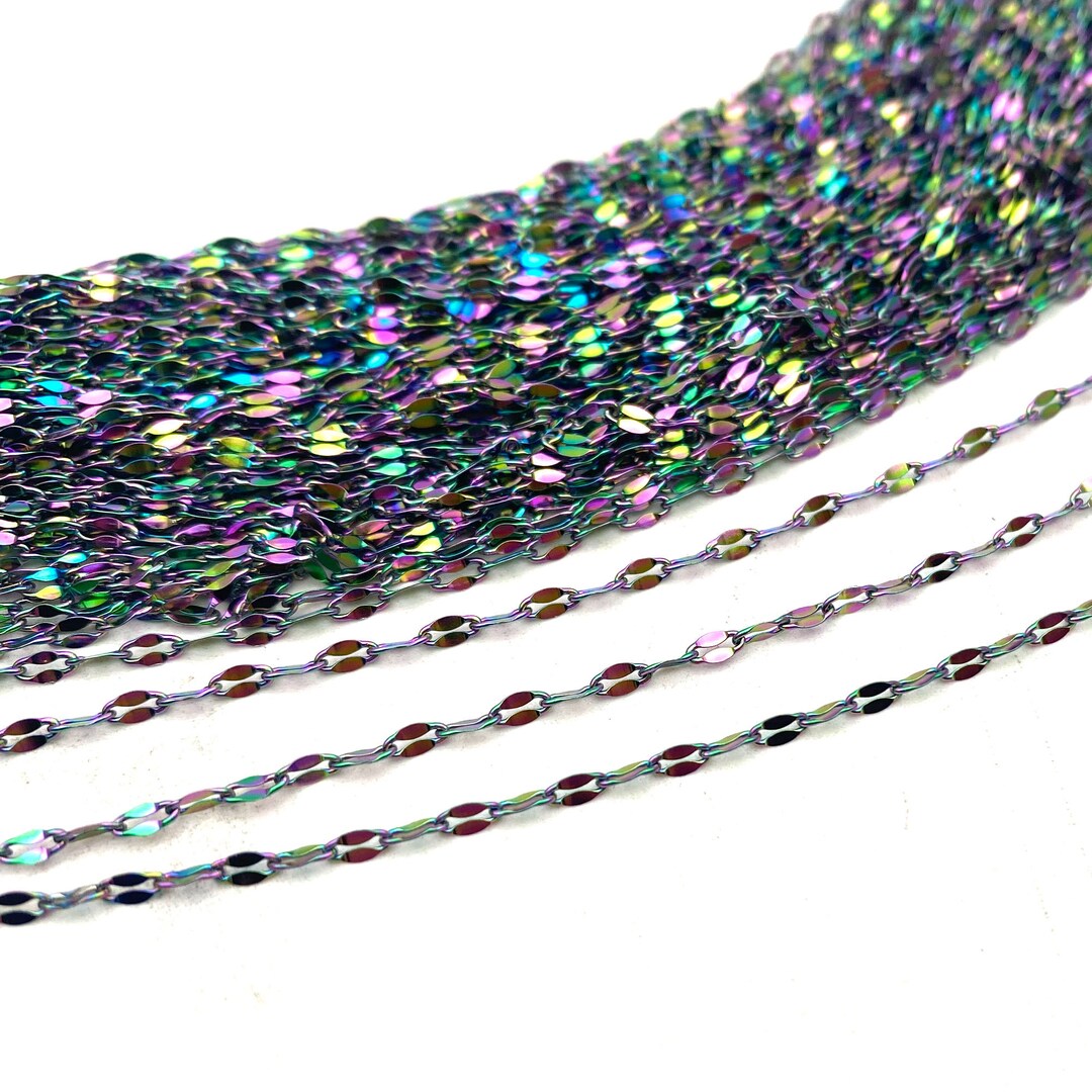 5/25meters Rainbow Finish PVD Plated Coloful Stainless Steel Double Bar ...