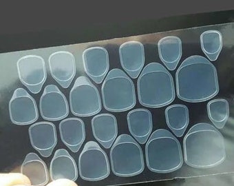 50/100sheets BLANK Clear Adhesive Nail Tabs for Press on Nail Double Sided Stickers Adhesive for full cover False Nails Nail Art Manicure