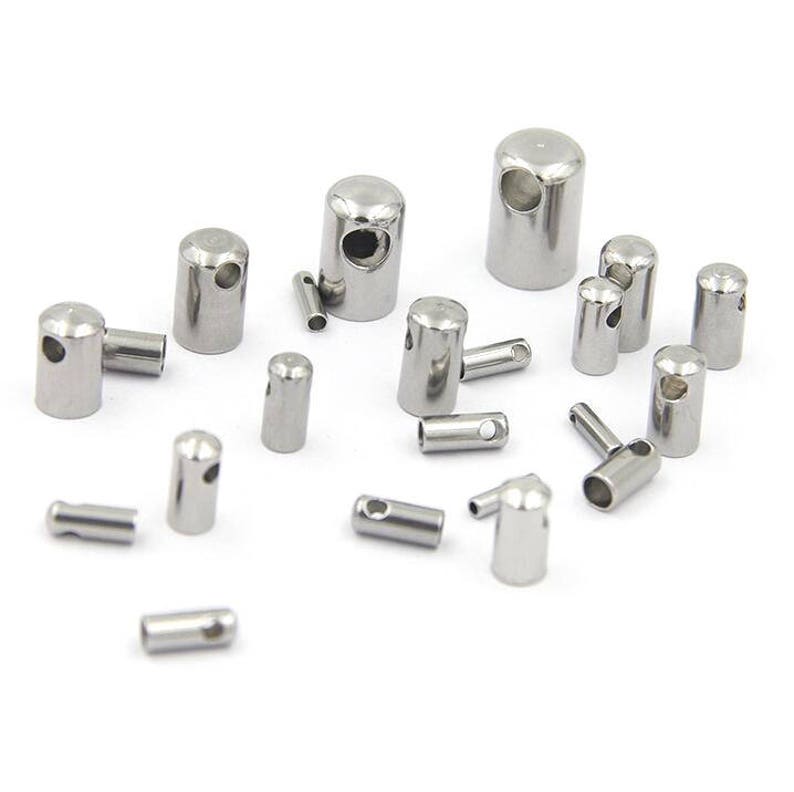 200pcs Stainless Steel Gold & Silver Crimp End Tips – 2mm-4mm For Chains & Cords