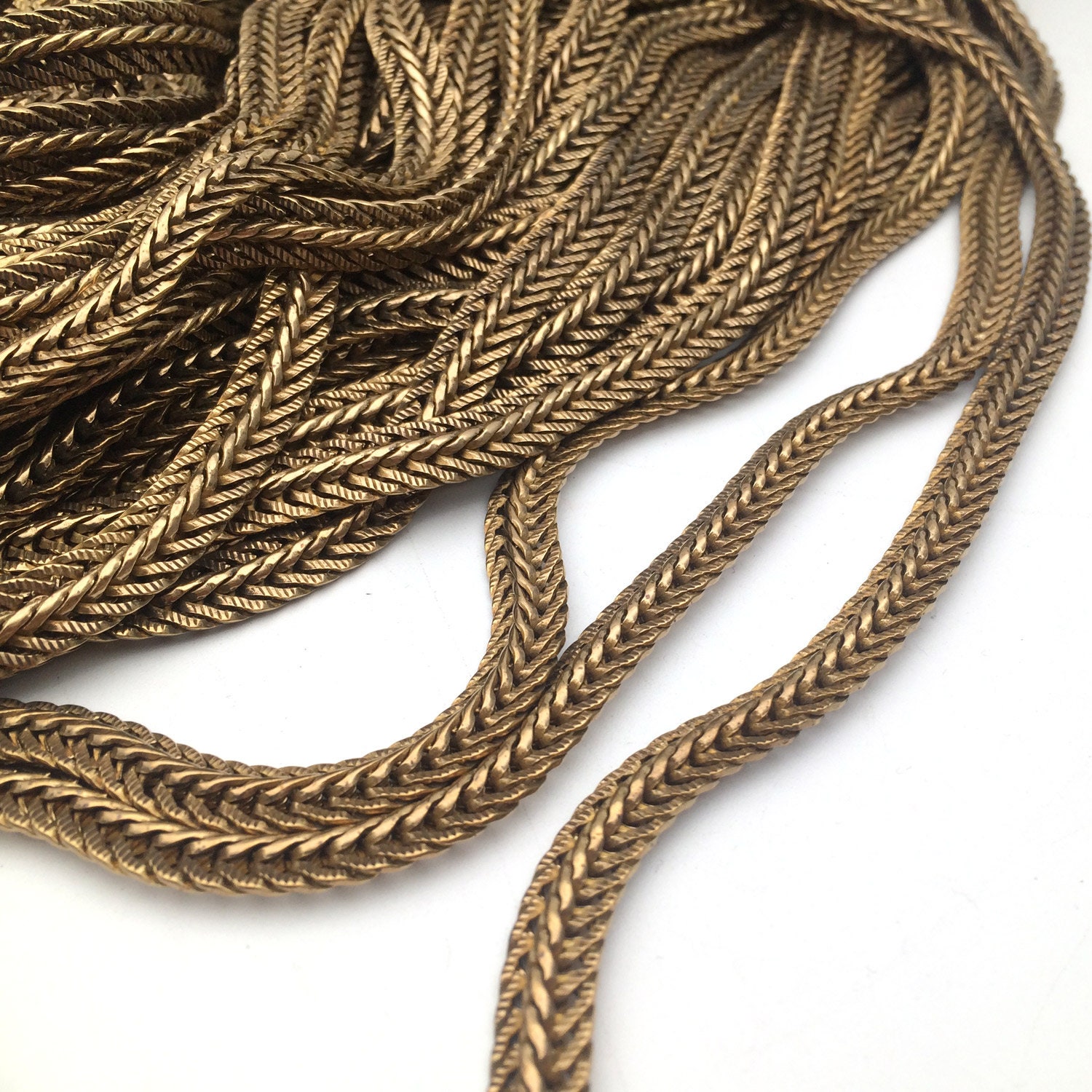 Fish Roe Pattern Chain 2/5 Meters Raw Brass Fish Bone Chain 7.5mm Wide Jewelry Findings Chains ...