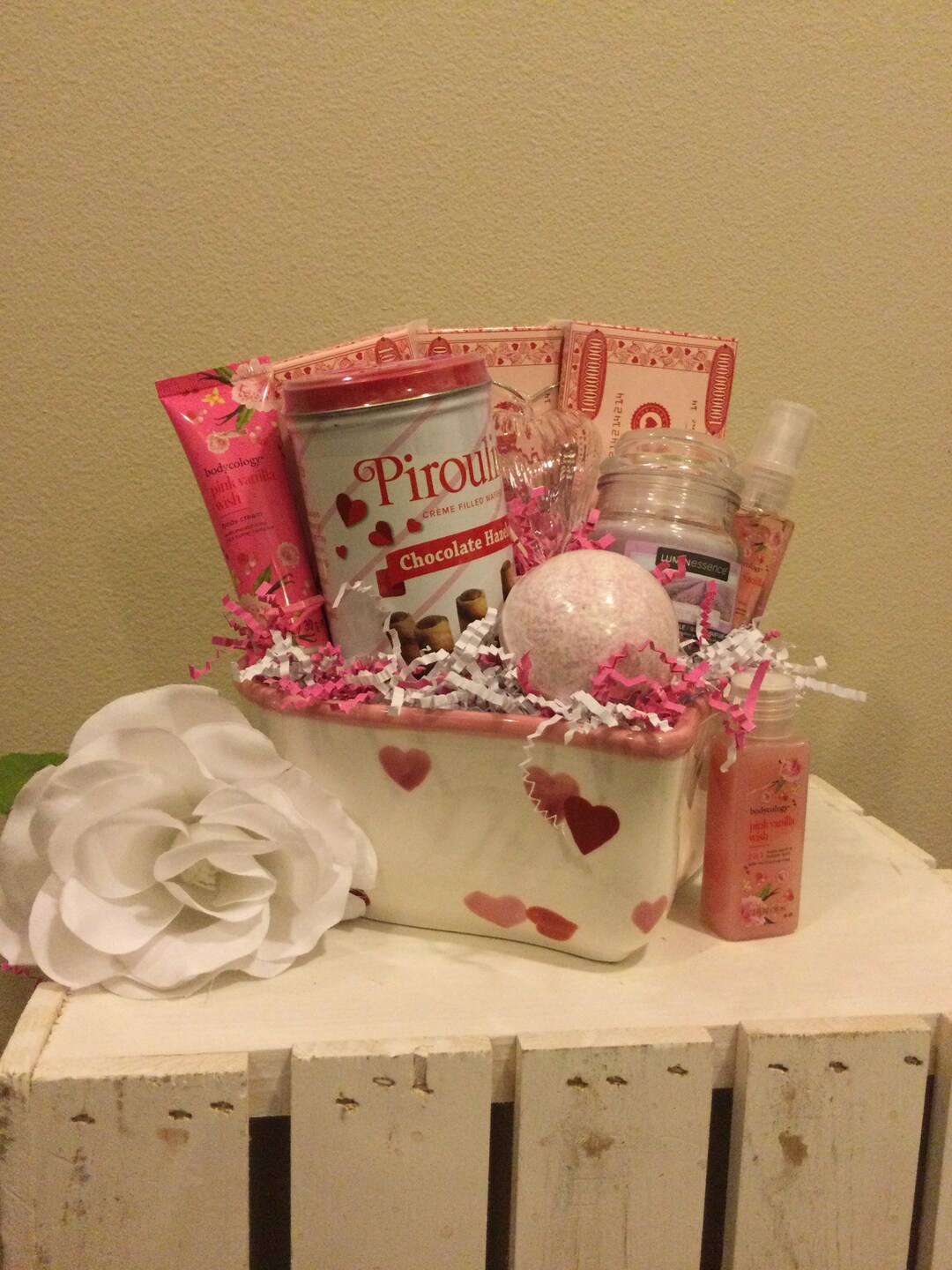 Heart Shaped Gift Basket Etsy