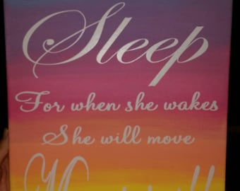 Multi colored 11×14 canvas with quote of your choice