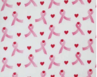 Breast Cancer Awareness (2yd) Handmade Fleece Blanket