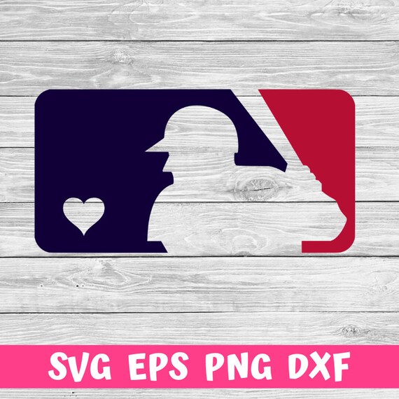 MLB Inspired Heart Logo svg eps png dxf Bundle Baseball Logo | Etsy