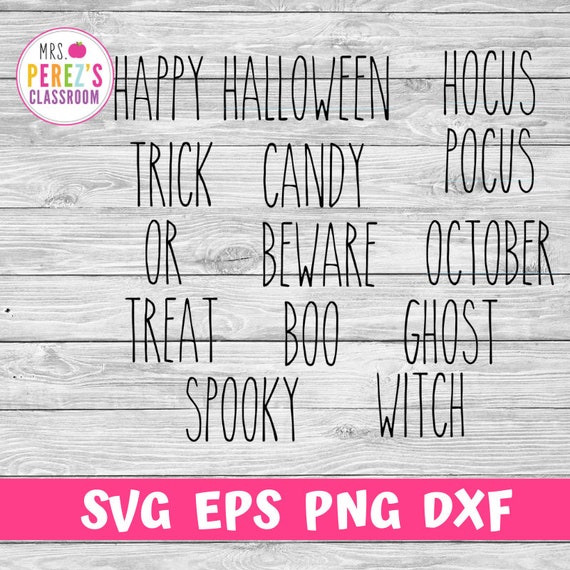 Download Rae Dunn Halloween Svg November Svg Rae Dunn Labels Clipart Etsy