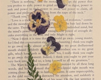 February Birth Flower Bookmark, February Birth Month Flower, Pressed Violet Bookmark, Laminated, Personalized Pressed Flower Bookmark