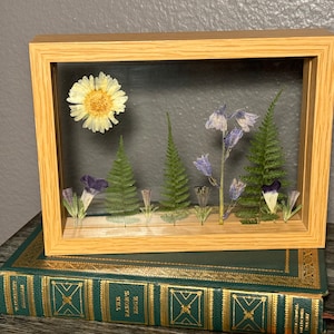 Custom Pressed Flower Frame, Botanical Art, Floral Wall Decor, Herbarium