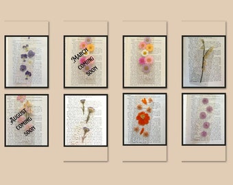 Birth Month Personalized Floral Bookmark - Laminated Pressed Flower Bookmark - Custom Handmade Gift - Real Pressed Flowers