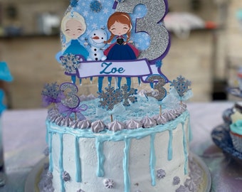Beautiful Frozen cake topper, Frozen Party Decorations, Elsa Party Birthday