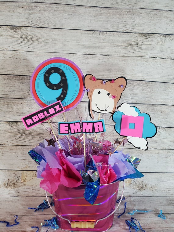 Roblox Inspired Centerpiece Personalized Cake Topper Girl | Etsy Roblox Inspired Centerpiece Personalized Cake Topper Girl | Etsy