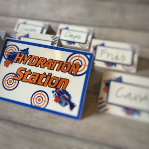 Dart themed Table signs