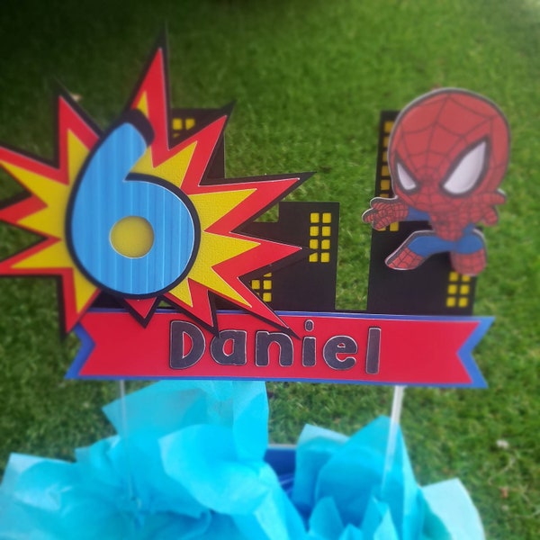 Spiderman Cake Topper superhero Birthday