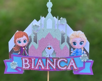 Beautiful Frozen cake topper, Frozen Party Decorations, Elsa Party Birthday
