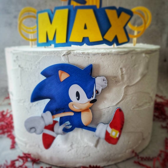 Sonic The Hedgehog à imprimer 7e anniversaire Cake Topper de