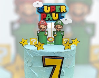 Mario theme Cake Topper