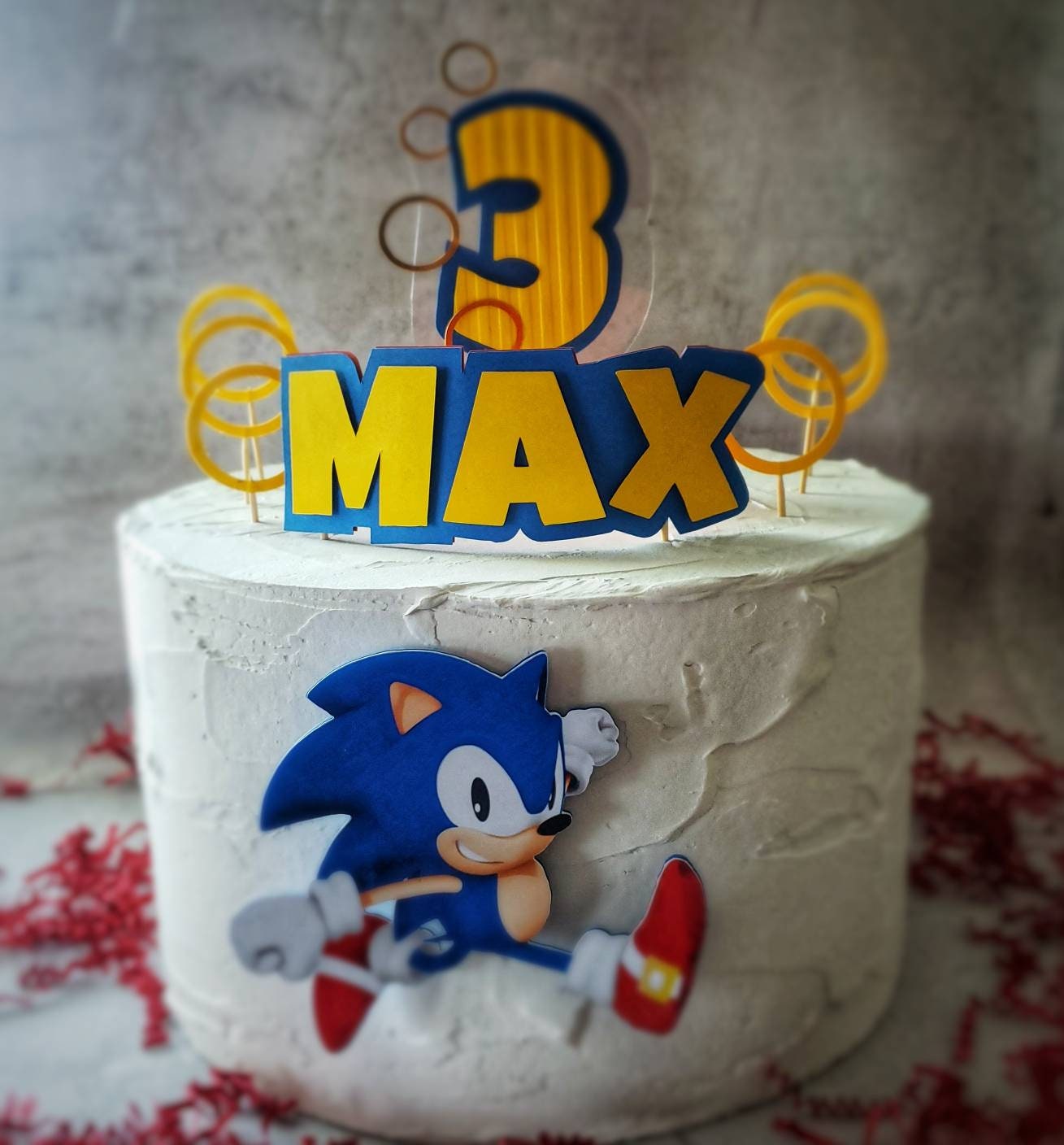 Sonic Cake Topper : Style 2 – ThemeLand Parties