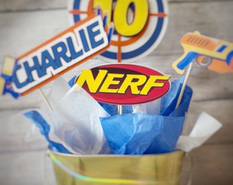 Nerf Dart Cake Topper Party