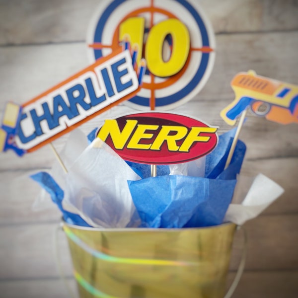 Nerf Dart Cake Topper Party