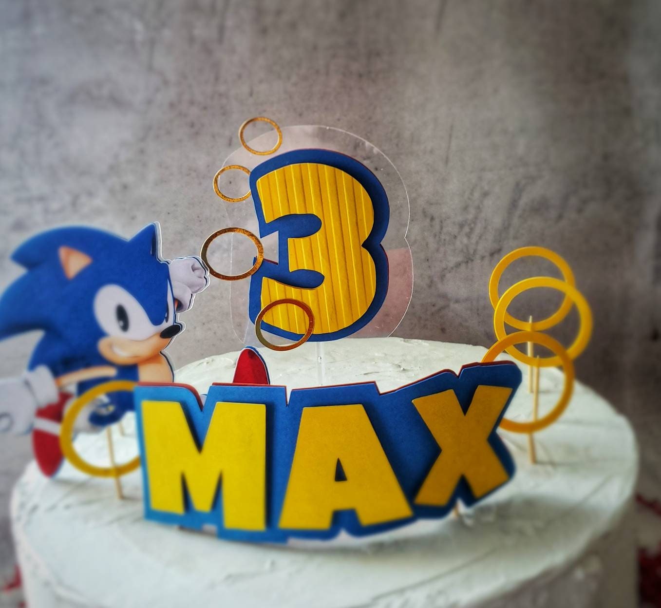 Sonic Portal Cake Topper Sonic Party Decor Sonic Birthday 