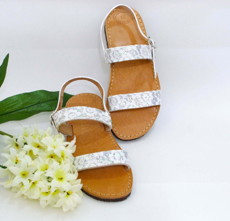 childrens silver sandals