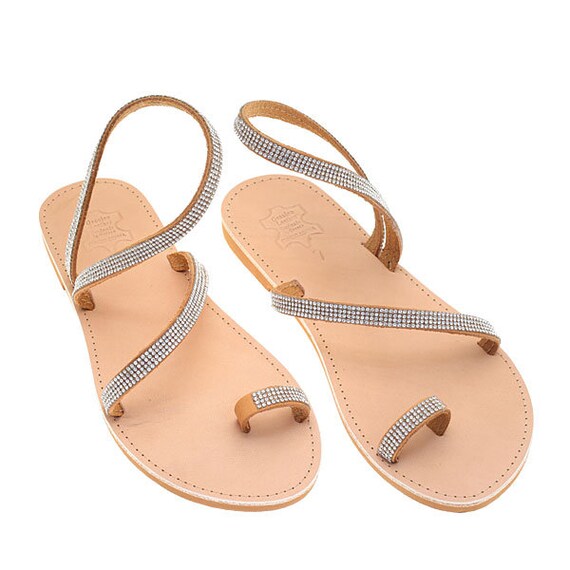 rhinestone beach sandals