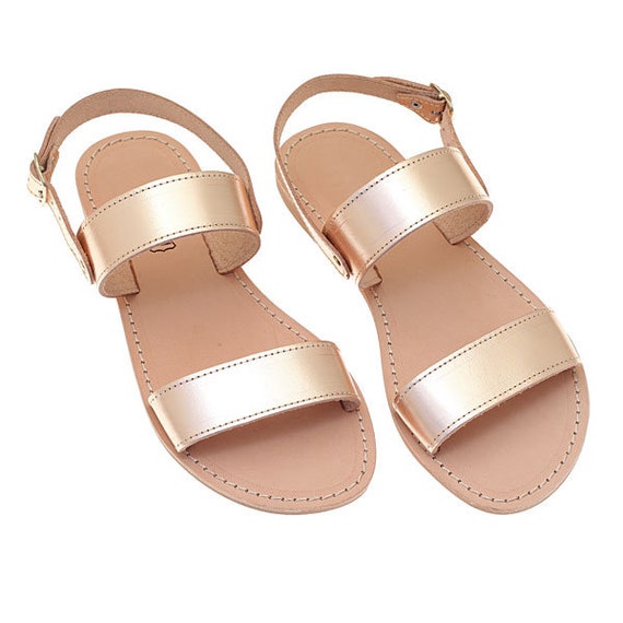 rose gold sandals wedding