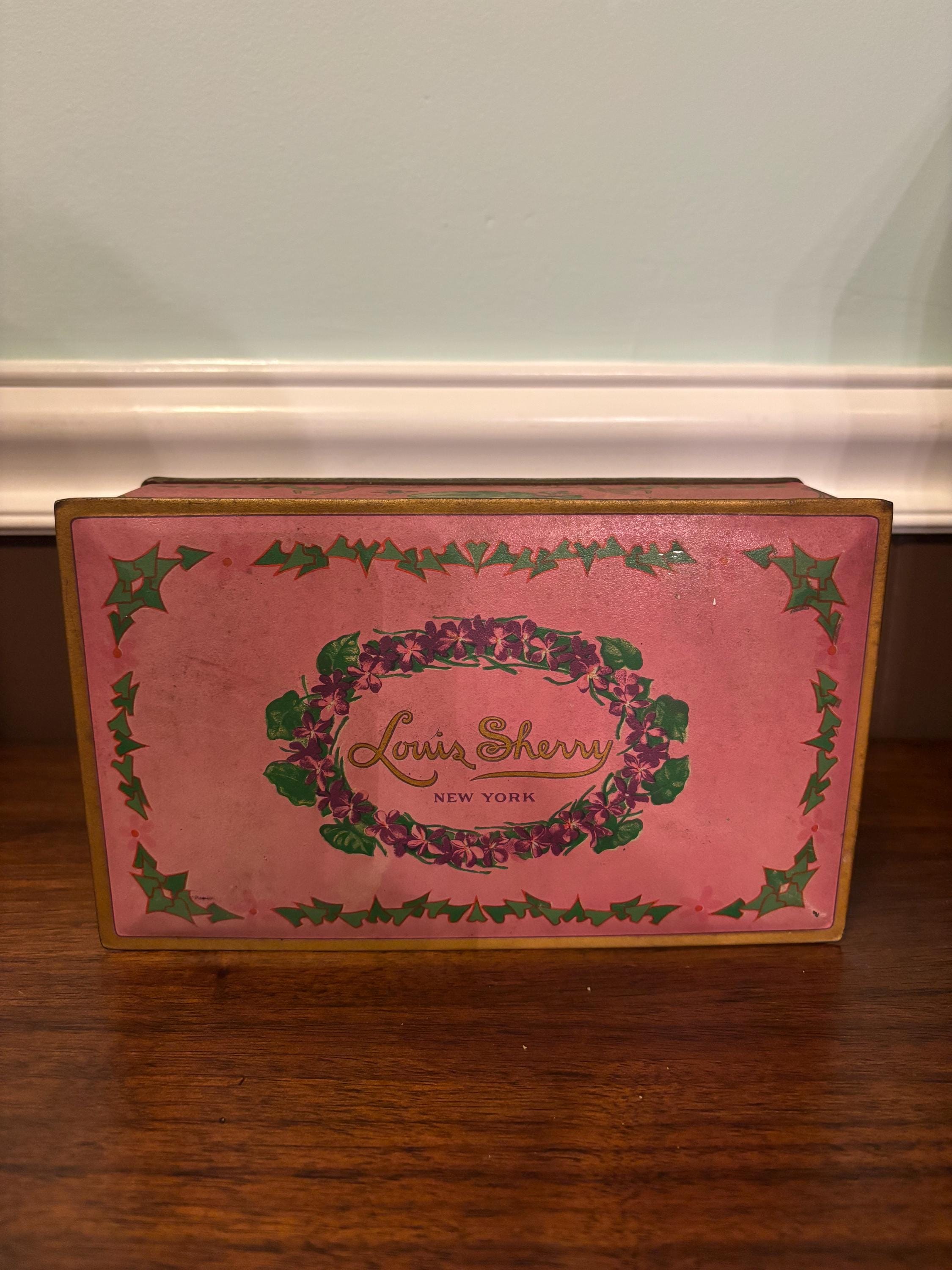 フランスアンティーク　ルイスシェリー　ティン缶　大　USアンティーク Louis Sherry - Etsy