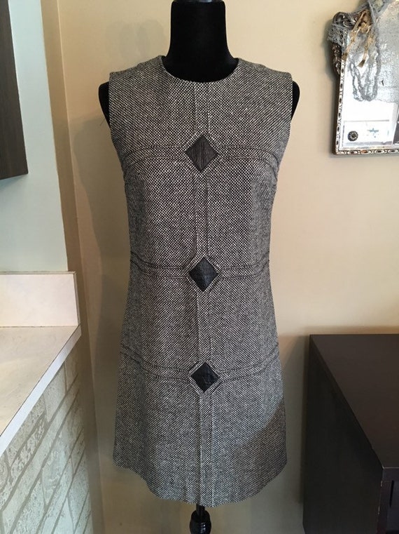 Vintage 1960s Mod Shift Dress Size Small