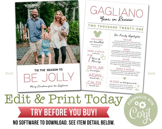 An Irish Christmas Review 2022 Year In Review Holiday Christmas New Year Card Editable | Etsy Ireland