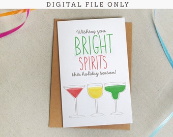 Printable Funny Christmas Holiday Card / For Anyone / 5.5 x 8.5 Folded / Digital File Only