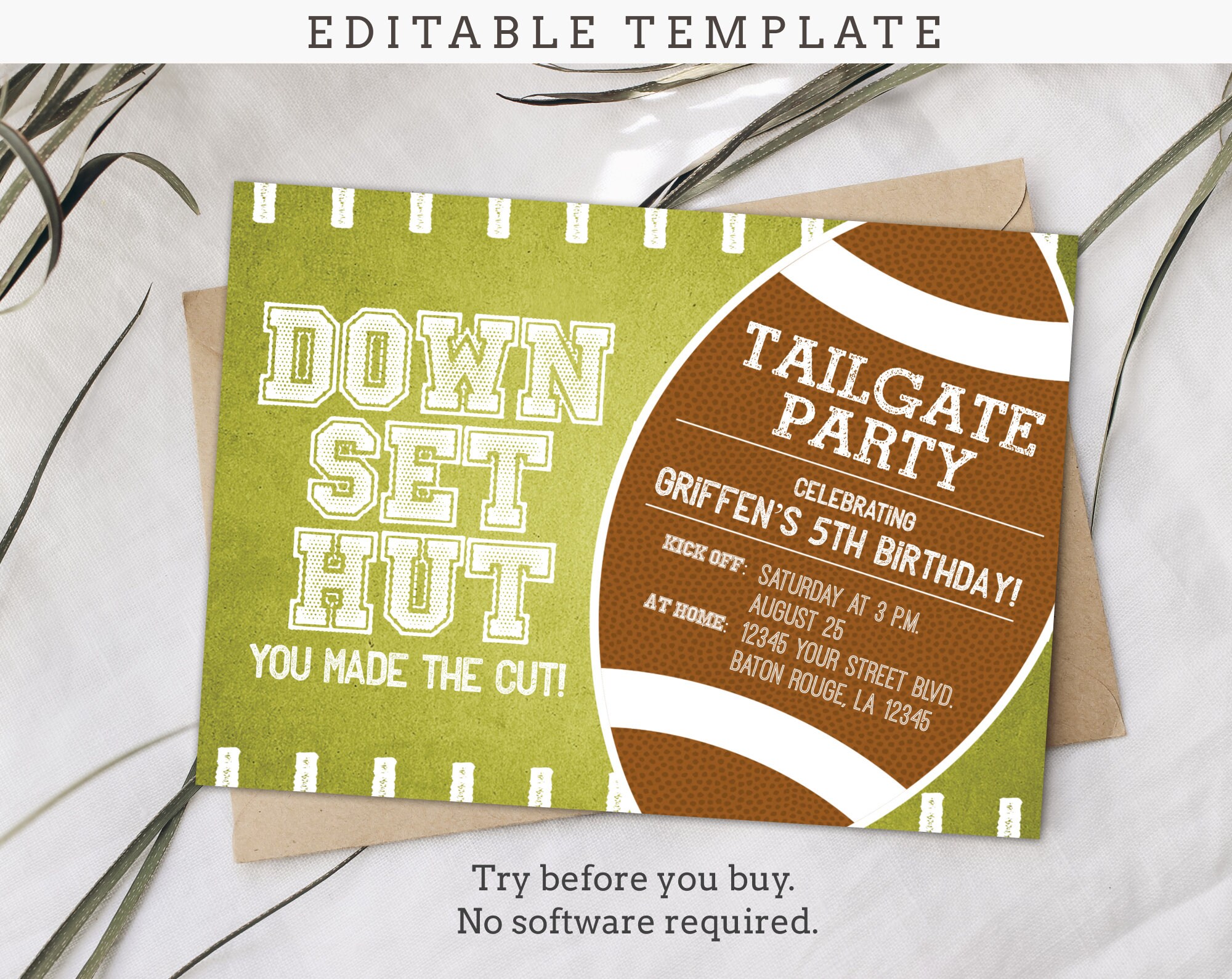 Tailgate Invitation Template