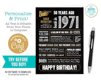 51st Birthday Card | Etsy