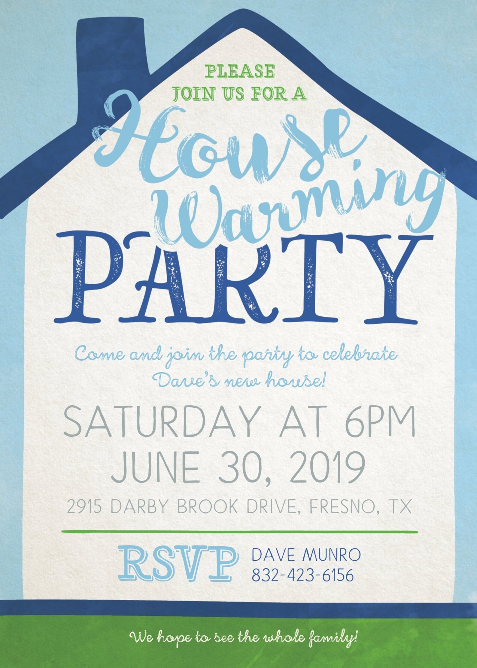 Home Party Invitations Moving/new Etsy