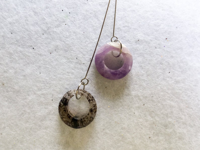 Medium Quartz and Amethyst Pendant Chakra Necklace Silver Rose Agate Charm Quartz Crystal Point Charm Pendulum Healing Stone